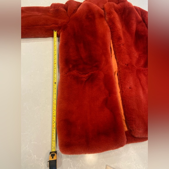 Apparis Sophie Faux Fur Coat Ginger - Picture 10 of 15